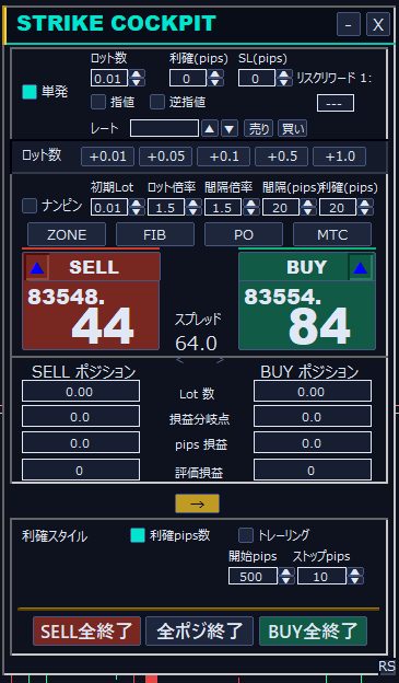 操作パネル